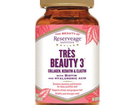 Tres Beauty 3 (Collagen, Keratin & Elastin), 90 Capsules, ReserveAge Organics Supply