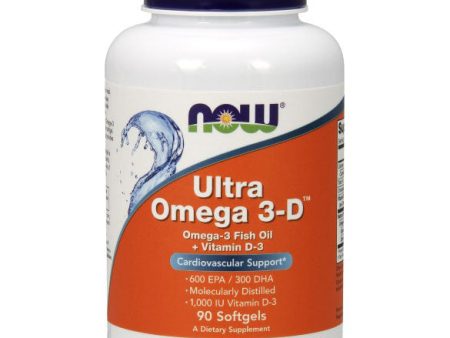 Ultra Omega 3-D, Fish Oil + D3, 90 Softgels, NOW Foods Hot on Sale