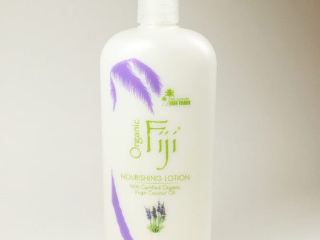 Lavender Nourishing Lotion for Face & Body, Coconut Oil Moisturizer, 12 oz, Organic Fiji Supply