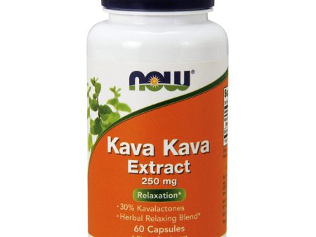 Kava Kava Extract 250 mg, 30% Kavalactones, 60 Capsules, NOW Foods Hot on Sale