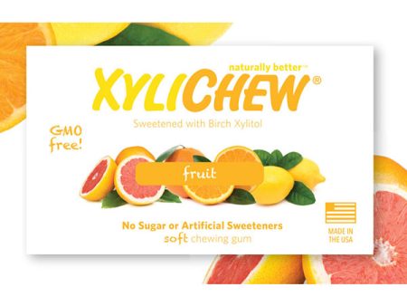 XyliChew Sugar Free Chewing Gum, Fruit, 60 Pieces For Sale