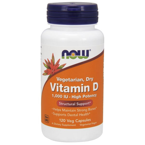 Vitamin D 1000 IU Vegetarian, 120 Vcaps, NOW Foods Online