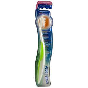 Fixed Head Nylon Toothbrush, V-Wave Medium, Smile Brite Online Sale