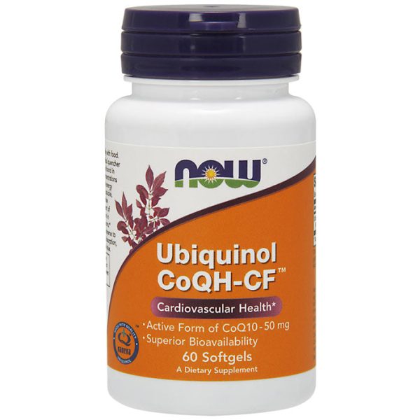 Ubiquinol CoQH-CF 50 mg, 60 Softgels, NOW Foods Online now