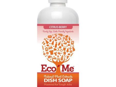 Eco-Me Dish Soap Liquid, Natural Plant Extracts, Citrus Berry, 16 oz For Cheap