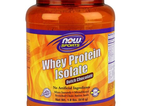 Whey Protein Isolate Chocolate, 1.8 lb, NOW Foods Hot on Sale