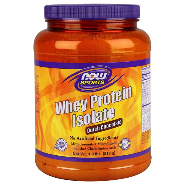 Whey Protein Isolate Chocolate, 1.8 lb, NOW Foods Hot on Sale