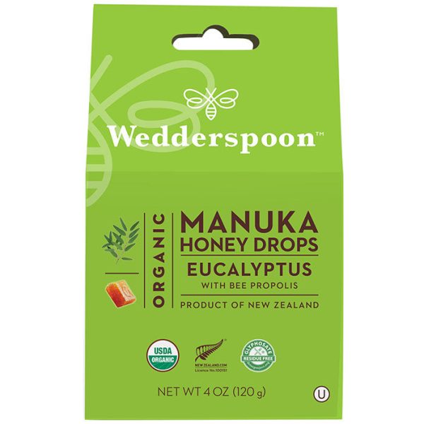 Organic Manuka Honey Drops - Eucalyptus, 4 oz (120 g), Wedderspoon Online