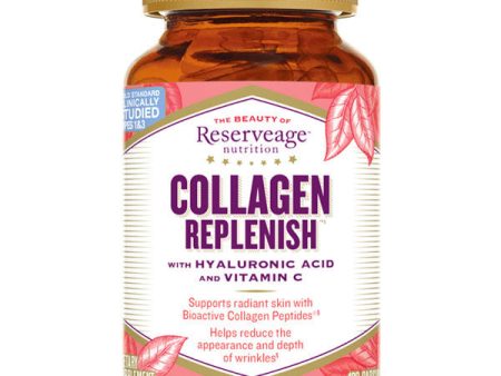 Collagen Replenish with Hyaluronic Acid & Vitamin C, 120 Capsules, ReserveAge Organics Supply