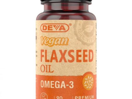 Vegan Flaxseed Oil, 90 Vegan Caps, Deva Nutrition on Sale