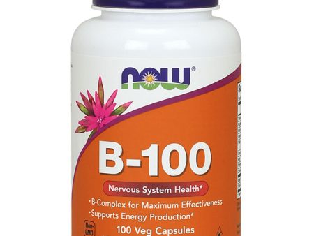 Vitamin B-100, Vitamin B Complex, 100 Vegetarian Capsules, NOW Foods Hot on Sale