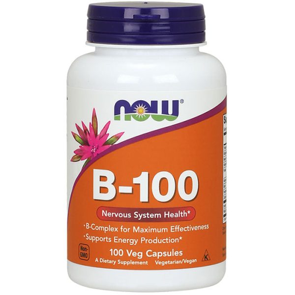 Vitamin B-100, Vitamin B Complex, 100 Vegetarian Capsules, NOW Foods Hot on Sale