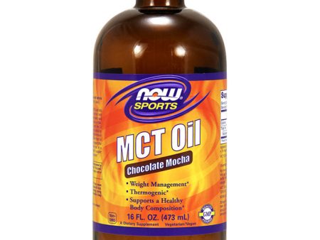 MCT Oil Liquid - Chocolate Mocha Flavor, 16 oz, NOW Foods Cheap