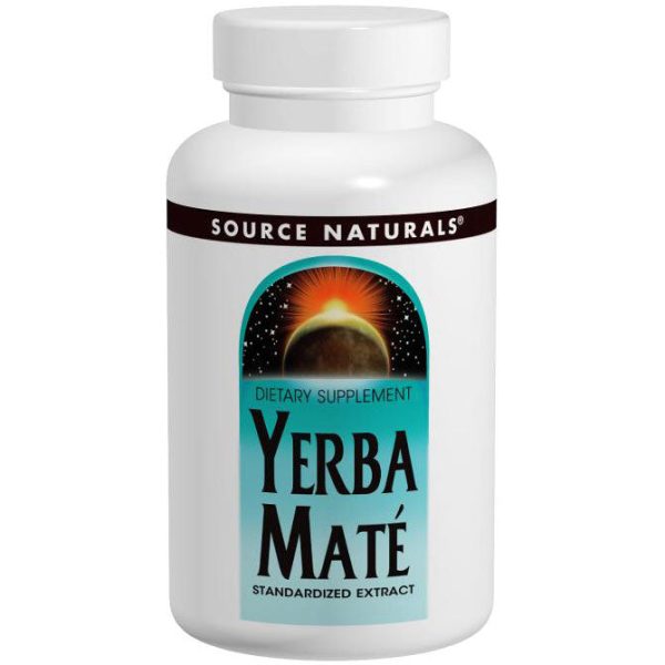 Yerba Mate Standardized Extract 600 mg, 90 Tablets, Source Naturals For Discount