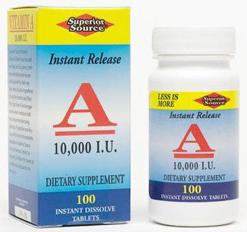 Vitamin A 10,000 IU (Acetate), 100 Instant Dissolve Tablets, Superior Source Sale