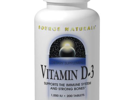 Vitamin D-3 1000 IU, 200 Softgels, Source Naturals For Discount