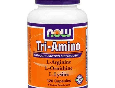 Tri-Amino Arginine   Ornithine   Lysine 120 Caps, NOW Foods For Discount