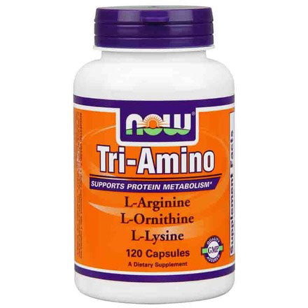 Tri-Amino Arginine   Ornithine   Lysine 120 Caps, NOW Foods For Discount