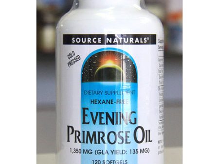 Evening Primrose Oil 1350 mg (GLA 135 mg) Hexane-Free, 120 Softgels, Source Naturals Hot on Sale