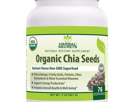 Herbal Secrets Organic Chia Seeds Powder, 2 lb, Amazing Nutrition Sale