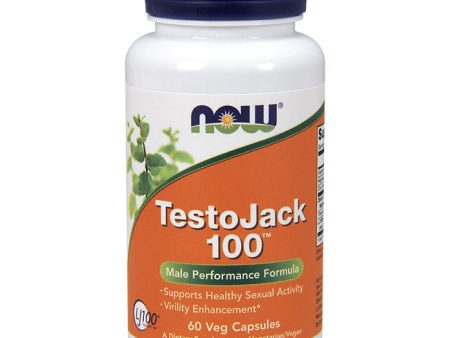 TestoJack 100, Testo Jack Male Performance Formula, 60 Vcaps, NOW Foods For Sale