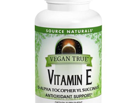 Vegan True Vitamin E 400 IU, 50 Tablets, Source Naturals Online Sale