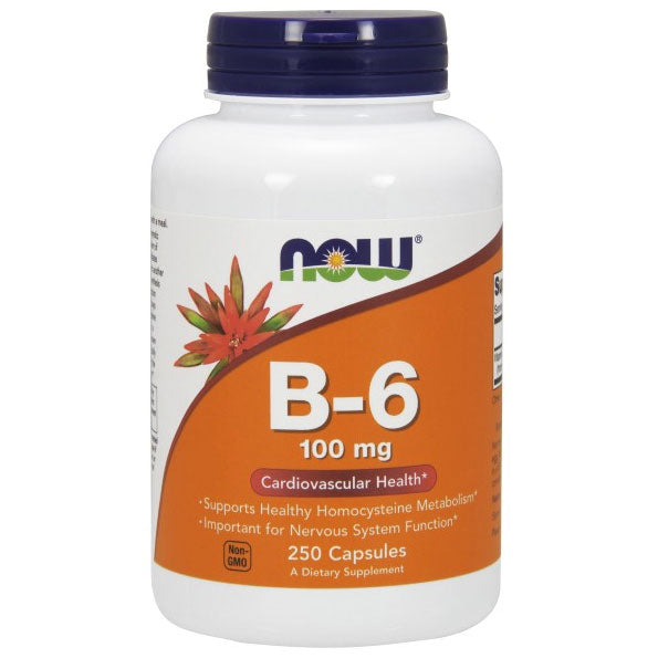 Vitamin B-6 (Vitamin B6) 100mg 250 Caps, NOW Foods Fashion