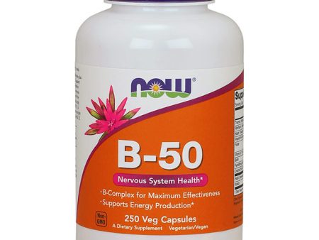 Vitamin B-50, Value Size, 250 Veg Capsules, NOW Foods Fashion