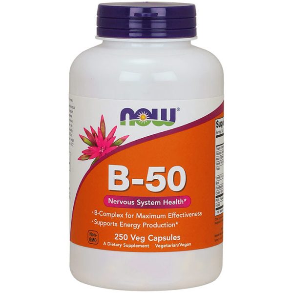 Vitamin B-50, Value Size, 250 Veg Capsules, NOW Foods Fashion