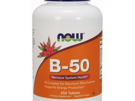 Vitamin B-50 Complex, 250 Tablets, NOW Foods Online