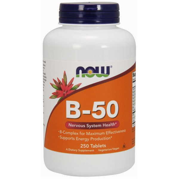 Vitamin B-50 Complex, 250 Tablets, NOW Foods Online