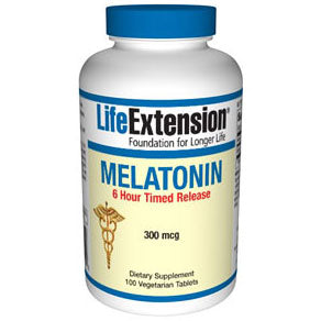 Melatonin 6 Hour Timed Release, 300 mcg, 100 Vegetarian Tablets, Life Extension Fashion