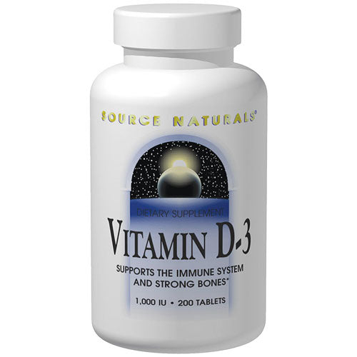 Vitamin D-3 1000 IU, 180 Capsules, Source Naturals Online now